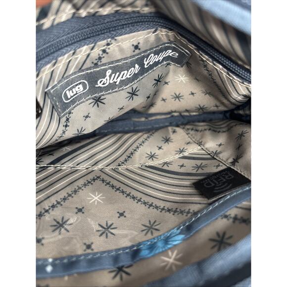 LUG - Super Coupe Convertible Crossbody Bag , Blue Quilted Snowflakes Design - Picture 7 of 9
